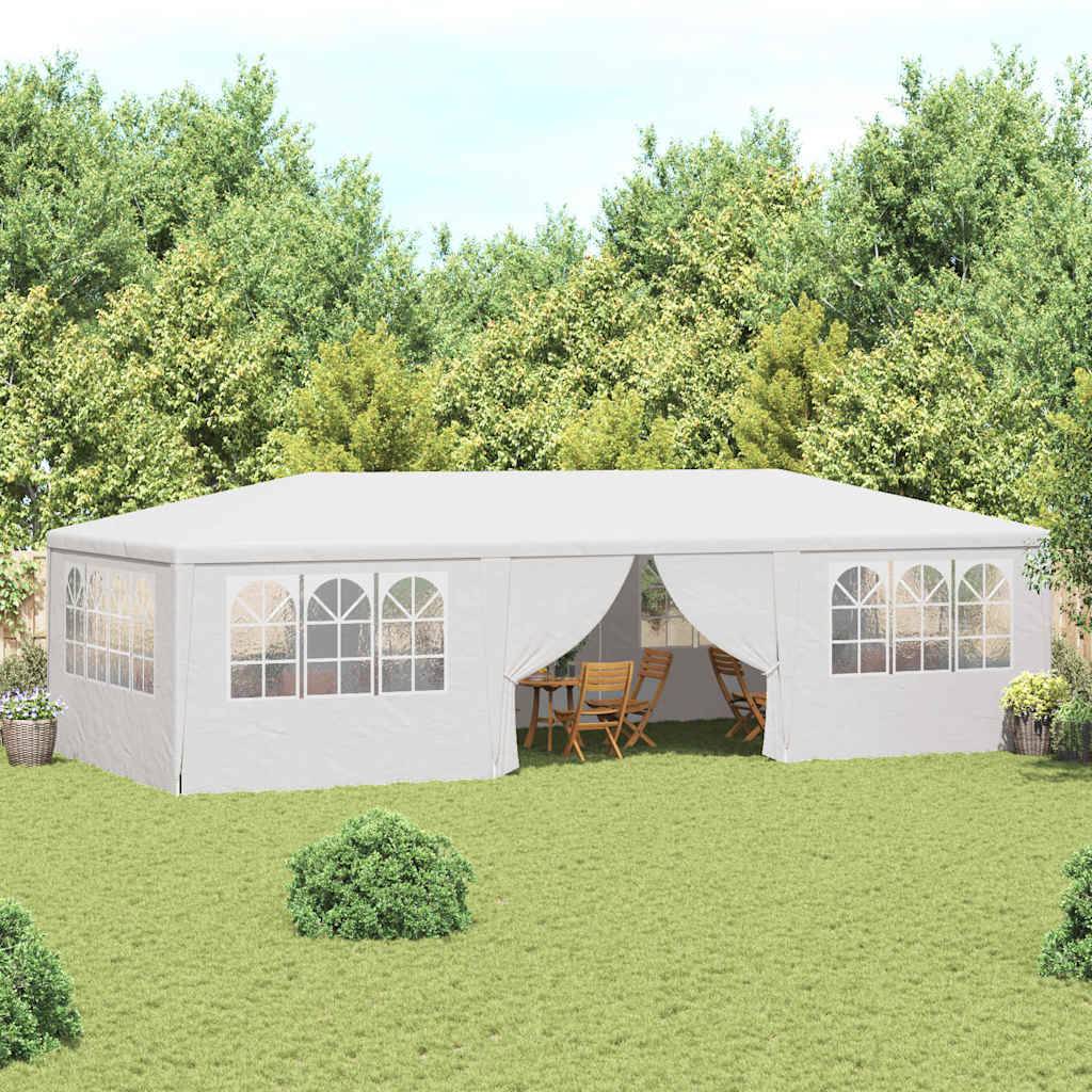 vidaXL Profi-Partyzelt mit Seitenwänden 4×9 m Weiß 90 g/m²