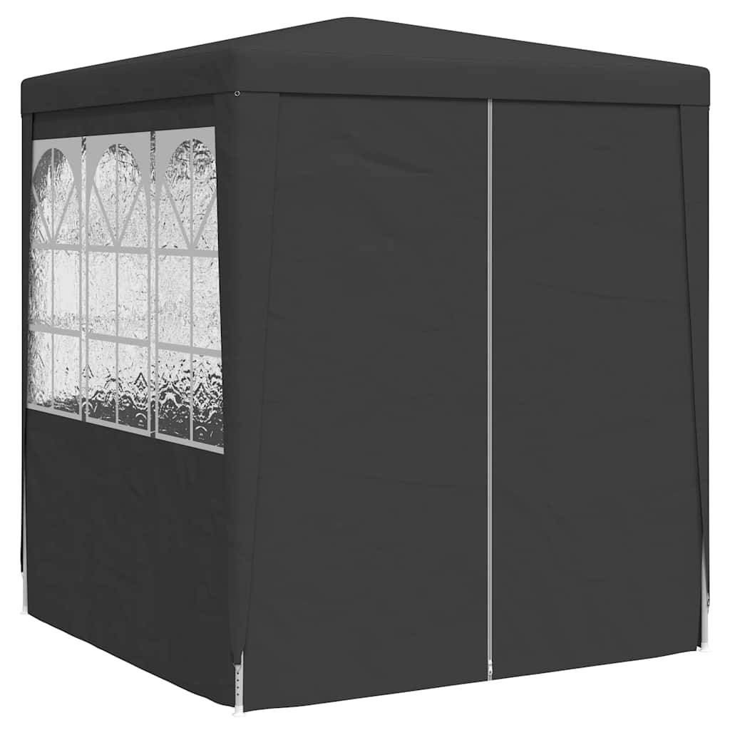 vidaXL Profi-Partyzelt mit Seitenwänden 2×2m Anthrazit 90 g/m²