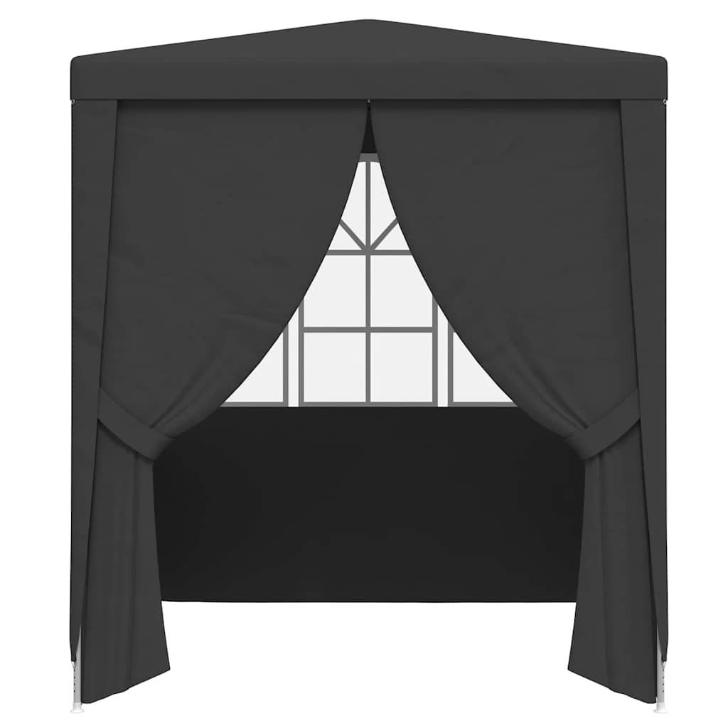 vidaXL Profi-Partyzelt mit Seitenwänden 2×2m Anthrazit 90 g/m²