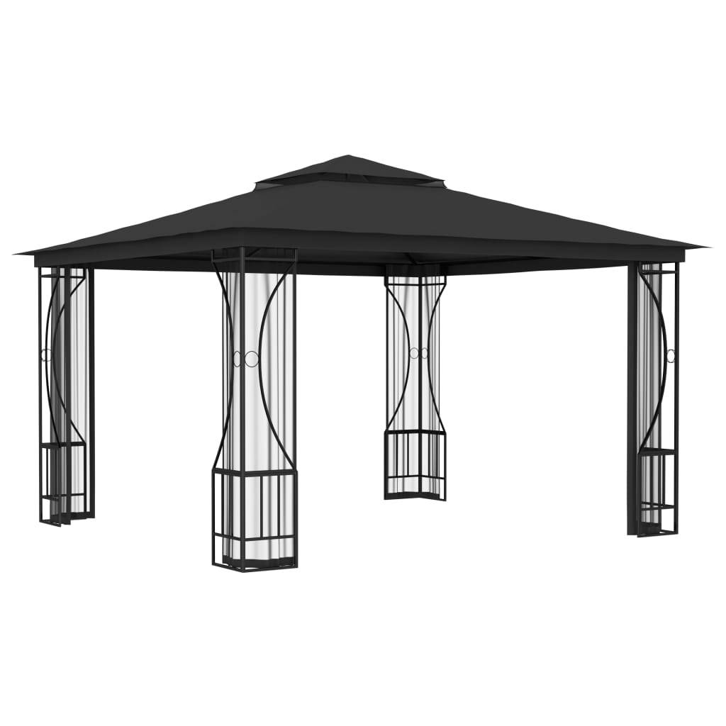 vidaXL Pavillon mit Netz 300x300x265 cm Anthrazit