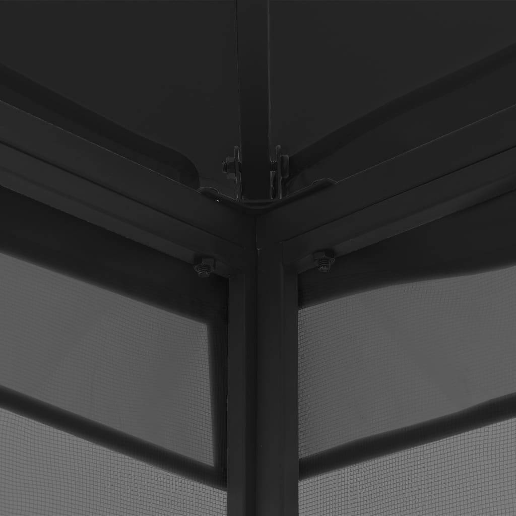 vidaXL Pavillon mit Netz 300x300x265 cm Anthrazit