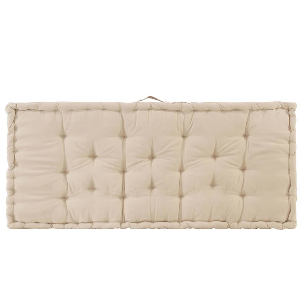 vidaXL Palettenkissen Baumwolle 120×80×10 cm Beige