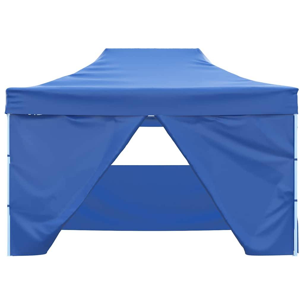 vidaXL Profi-Partyzelt Faltbar mit 4 Seitenwänden 3×4m Stahl Blau