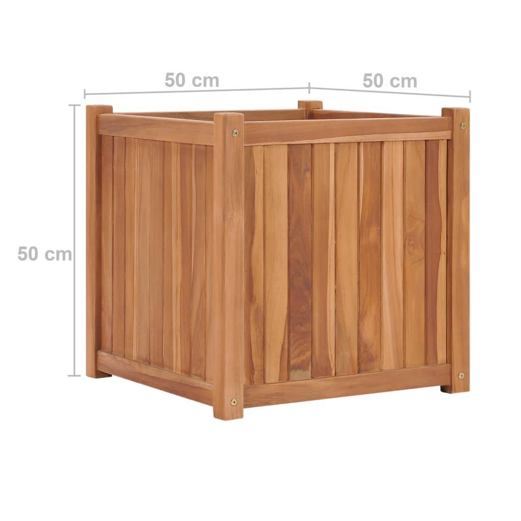 vidaXL Hochbeet 50x50x50 cm Massivholz Teak