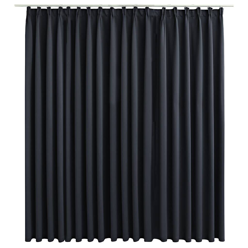 vidaXL Verdunkelungsvorhang mit Haken Schwarz 290 x 245 cm