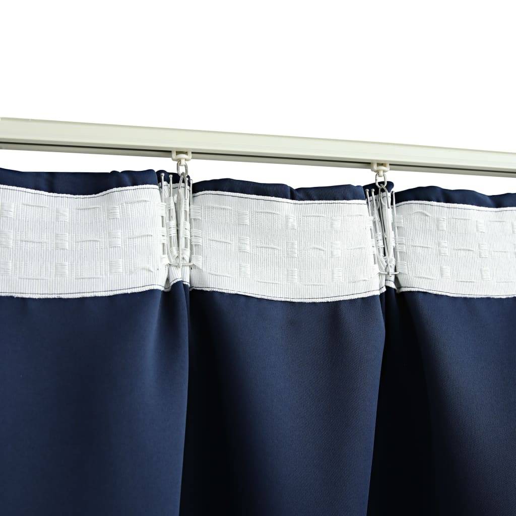 vidaXL Verdunkelungsvorhang mit Haken Blau 290 x 245 cm