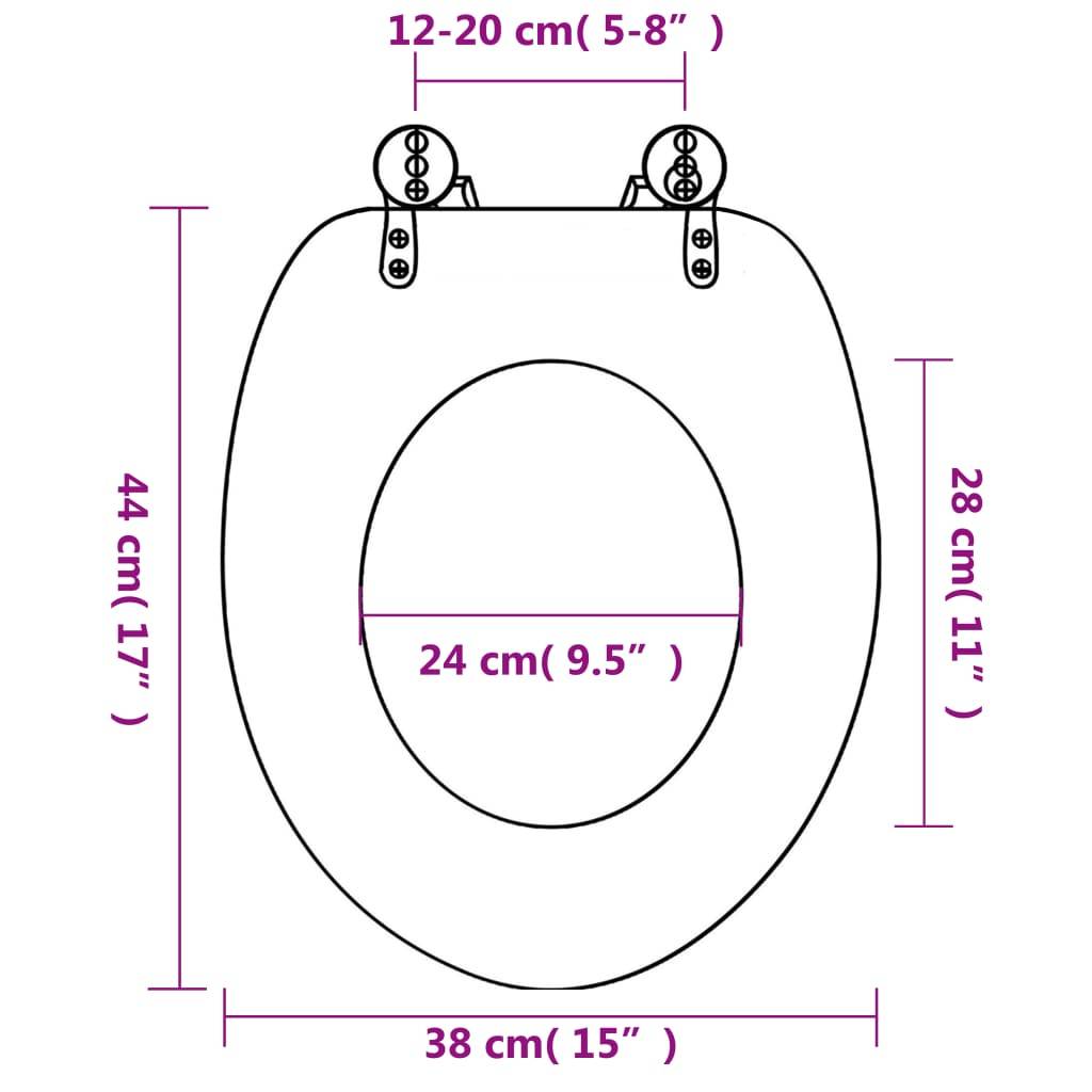vidaXL Toilettensitz mit Soft-Close-Deckel MDF Seestern-Design