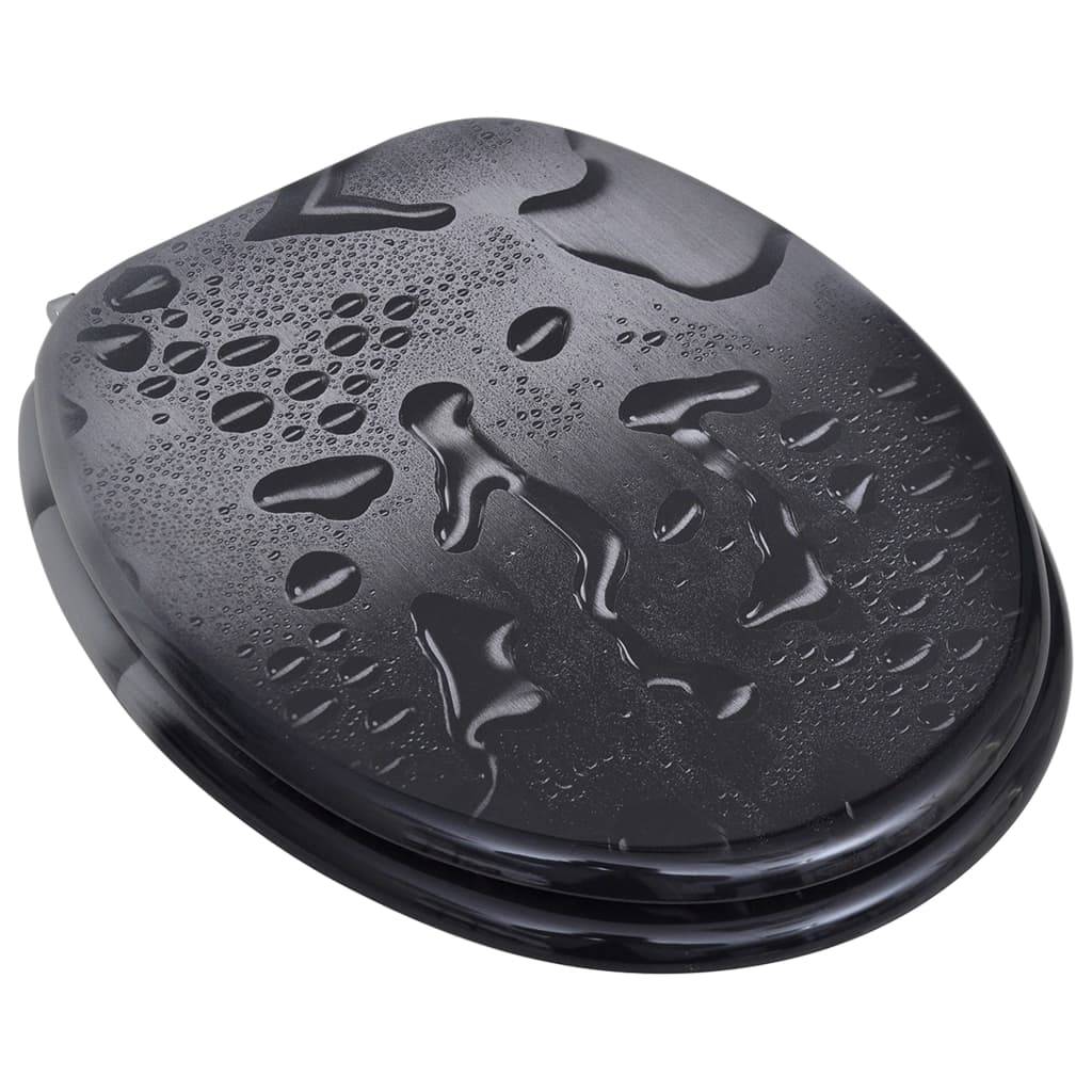 vidaXL Toilettensitze mit Deckel 2 Stk. MDF Wasser
