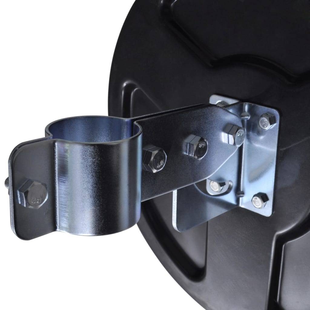 vidaXL Verkehrsspiegel Konvex PC-Kunststoff Schwarz 30 cm Outdoor
