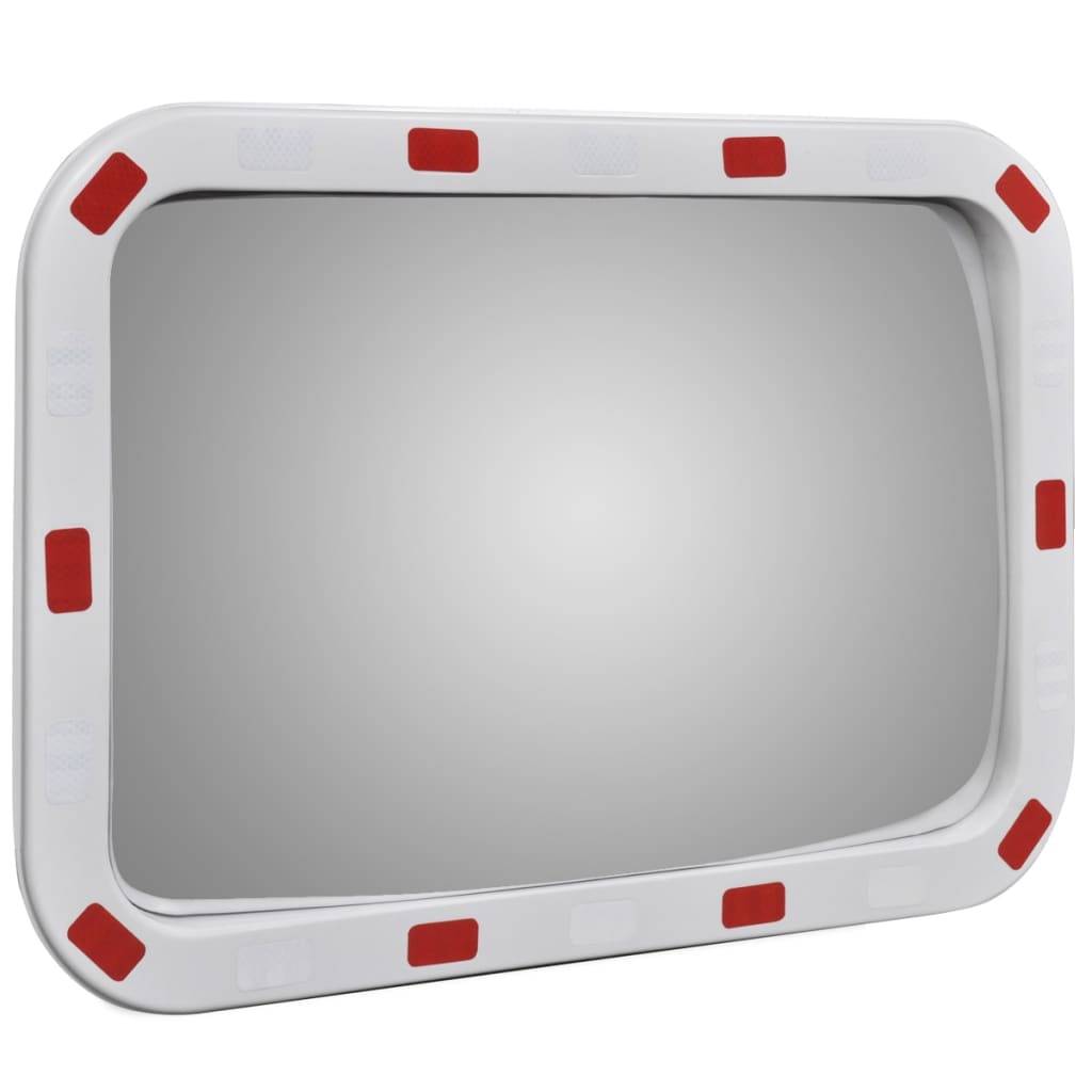 vidaXL Verkehrsspiegel Konvex Viereckig 40×60 cm mit Reflektoren