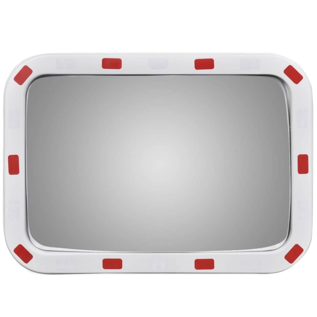 vidaXL Verkehrsspiegel Konvex Viereckig 40×60 cm mit Reflektoren