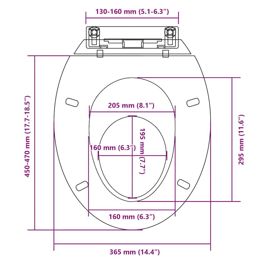 vidaXL Toilettensitz mit Absenkautomatik Weiß Oval