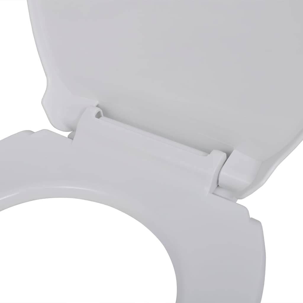 vidaXL Toilettensitz mit Absenkautomatik Weiß Oval