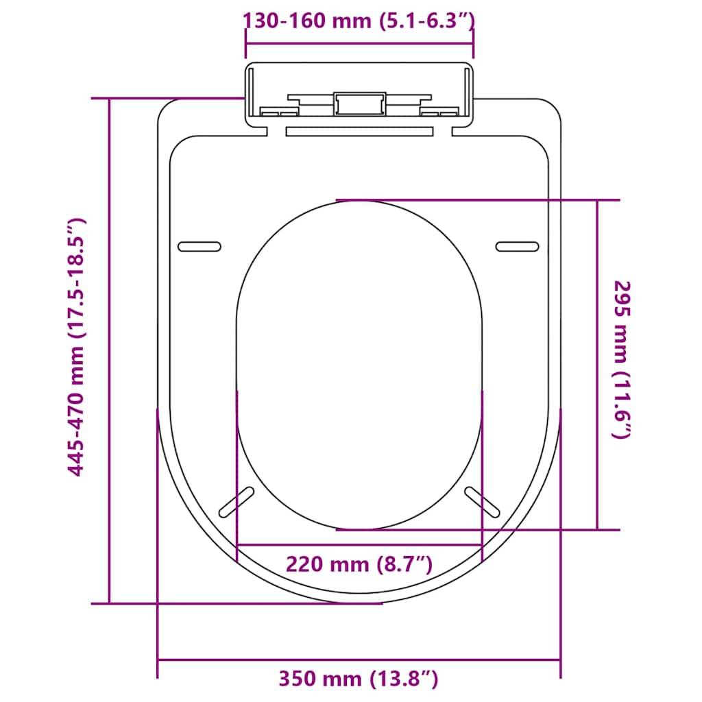 vidaXL Toilettensitz mit Absenkautomatik Weiß Quadratisch