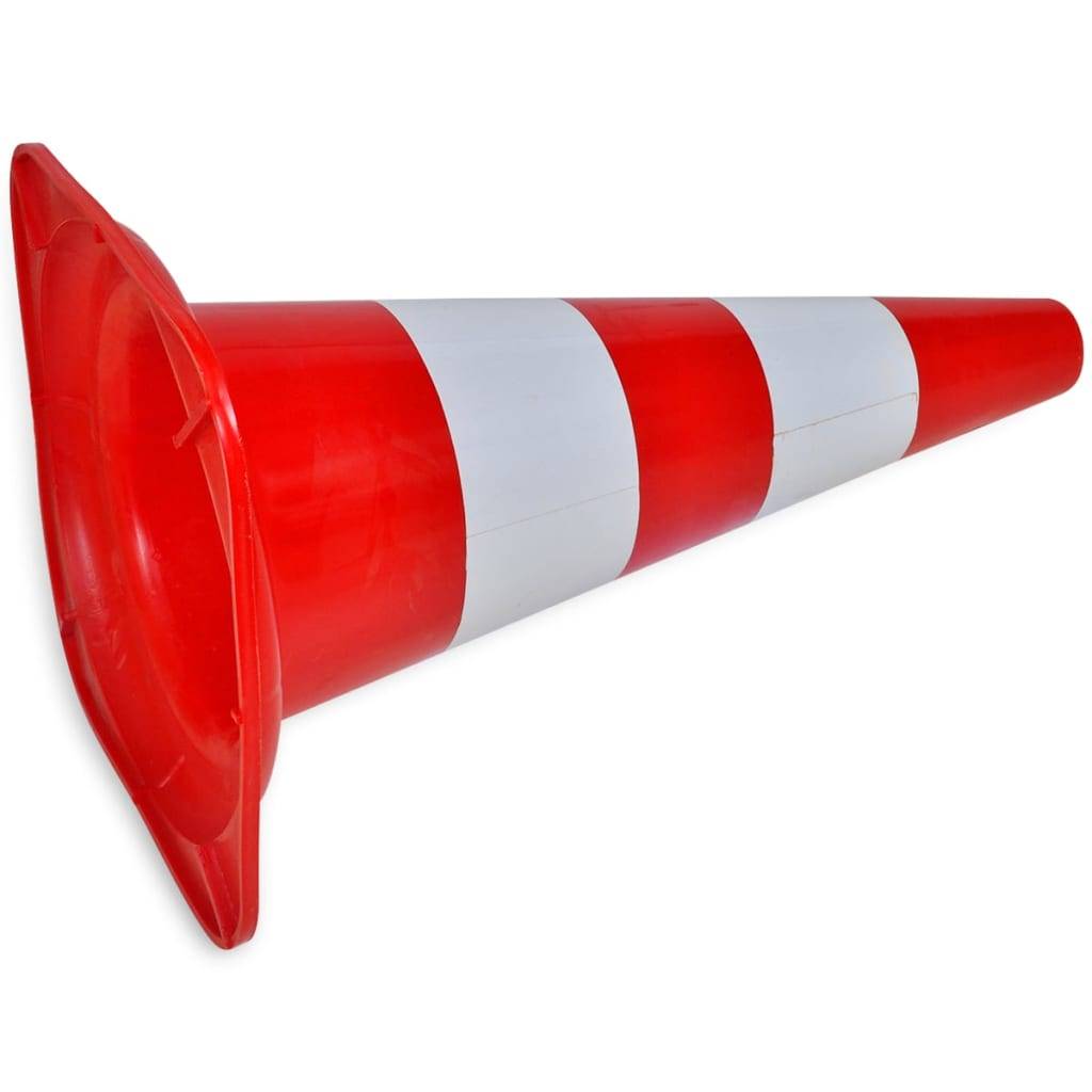vidaXL Verkehrskegel 10 Stk. Reflektierend Rot und Weiß 50 cm
