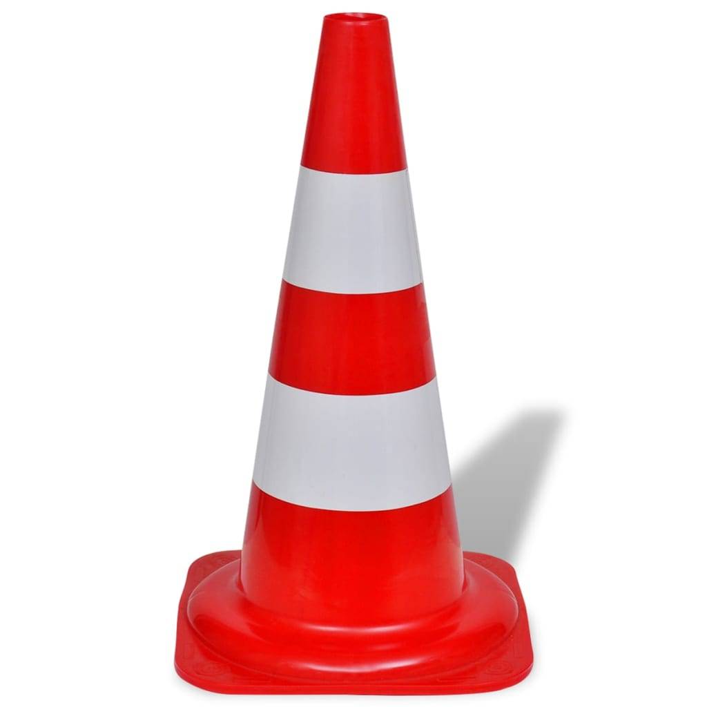 vidaXL Verkehrskegel 10 Stk. Reflektierend Rot und Weiß 50 cm