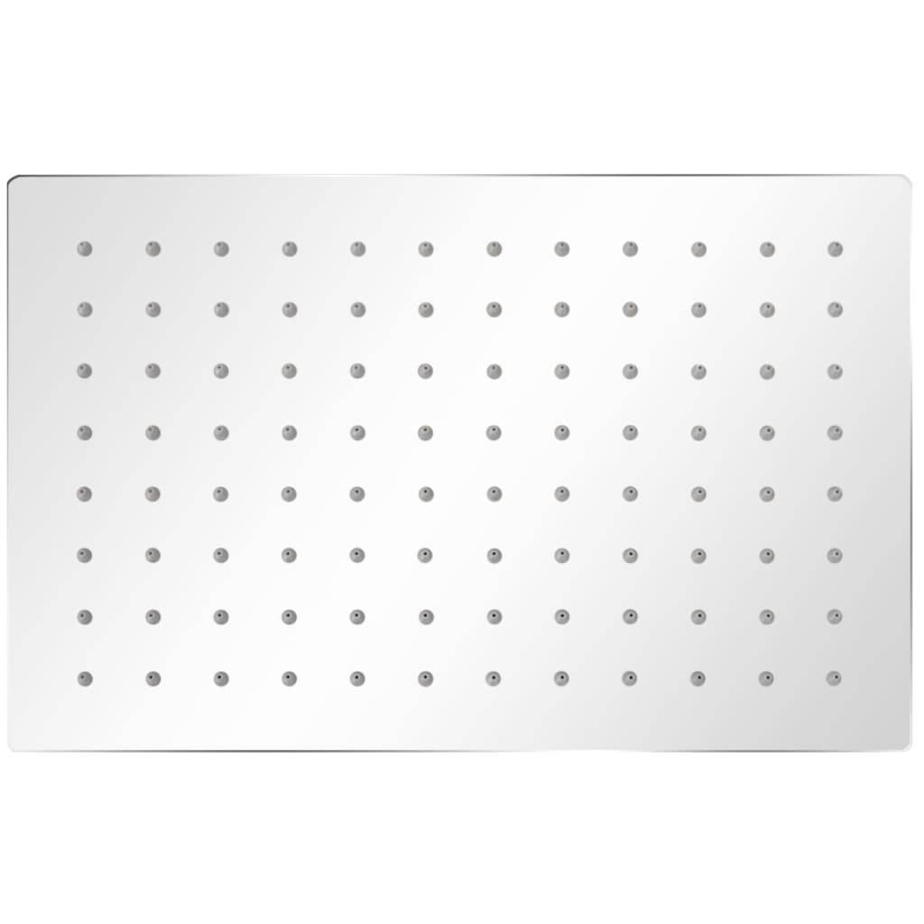 vidaXL Regenbrause Edelstahl 20x30 cm Rechteckig