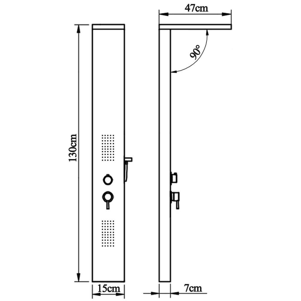 vidaXL Duschpaneel-System Aluminium Mattweiß