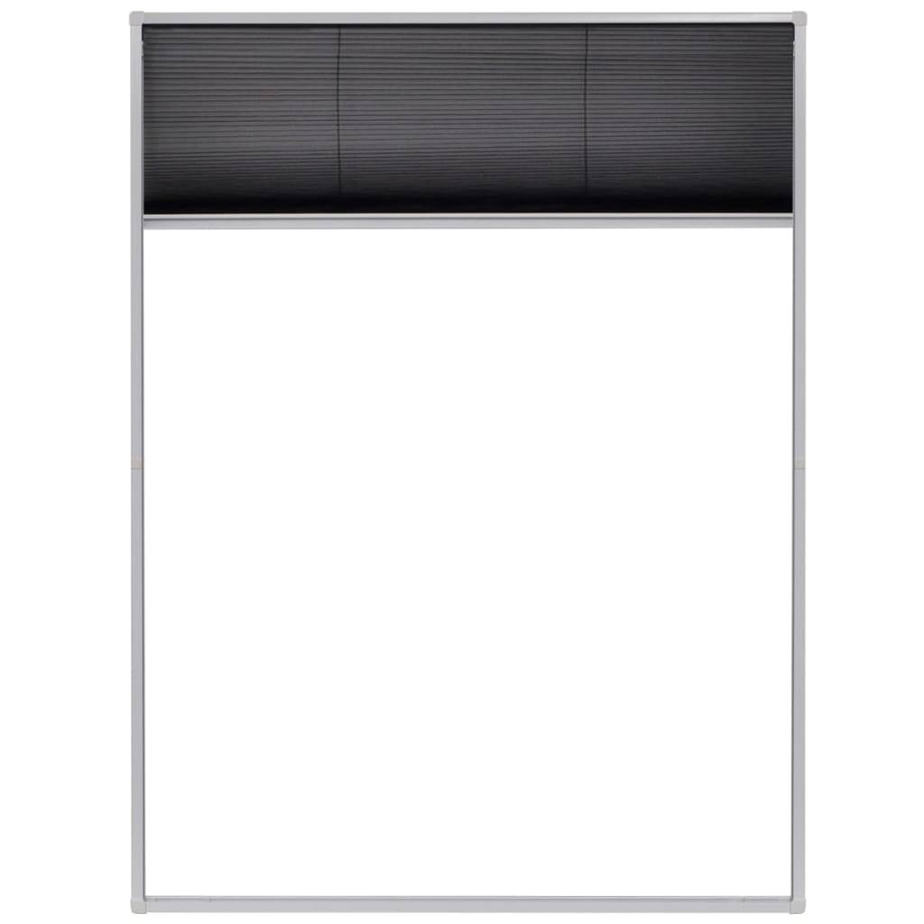 vidaXL Insektenschutz-Plissee für Fenster Aluminium 60 x 80 cm