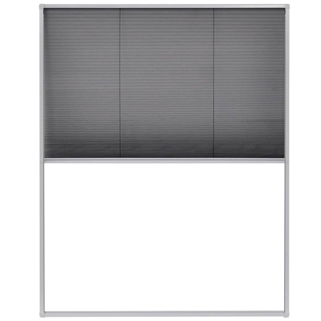vidaXL Insektenschutz-Plissee für Fenster Aluminium 80 x 100 cm
