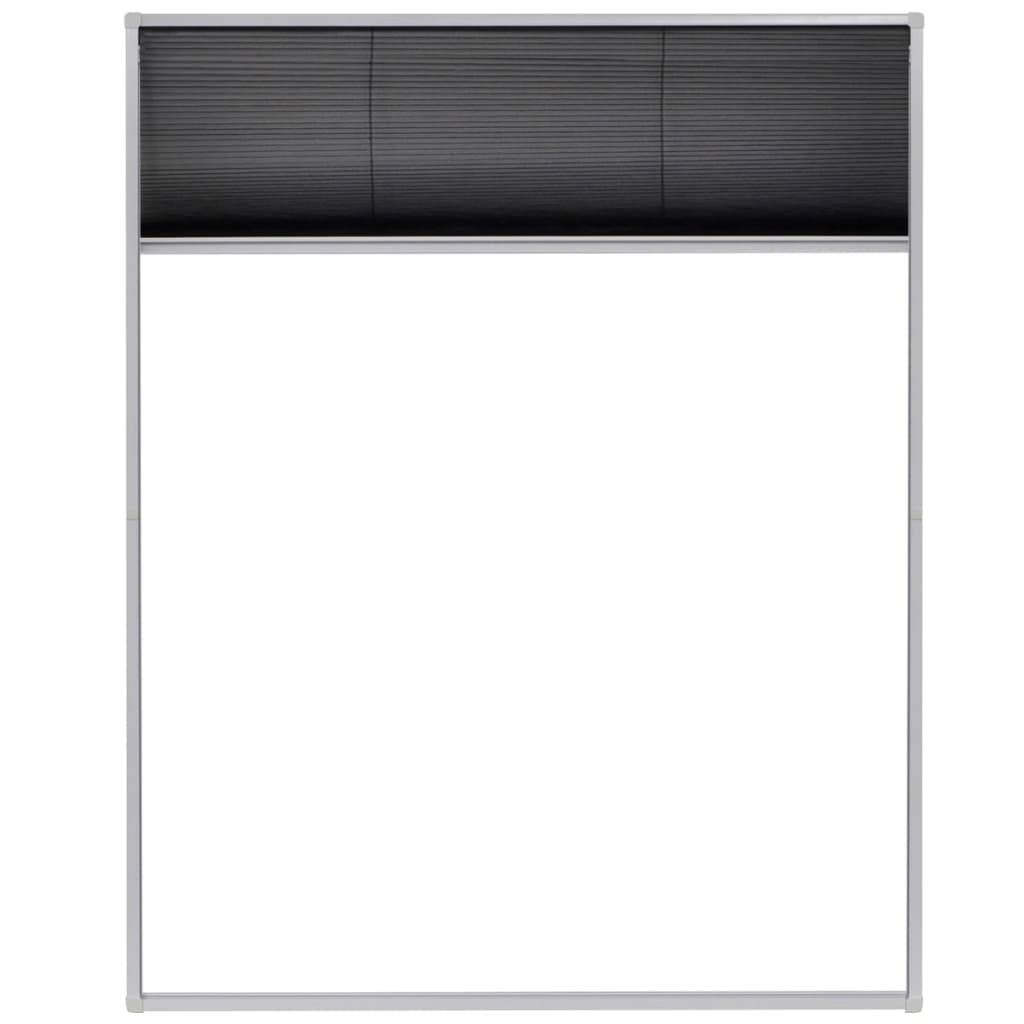 vidaXL Insektenschutz-Plissee für Fenster Aluminium 80 x 100 cm
