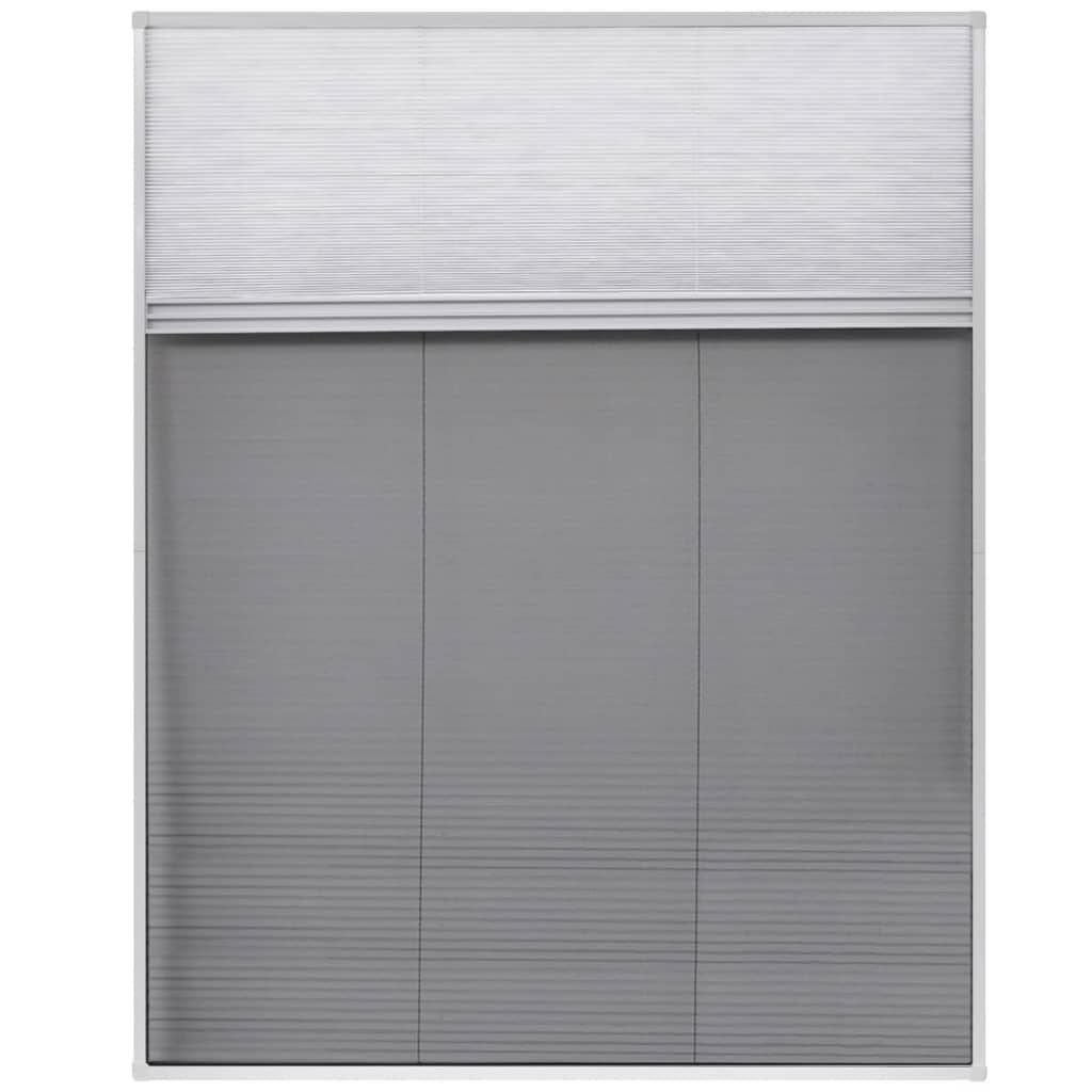 vidaXL Insektenschutz-Plissee für Fenster Jalousie Aluminium 80x100 cm