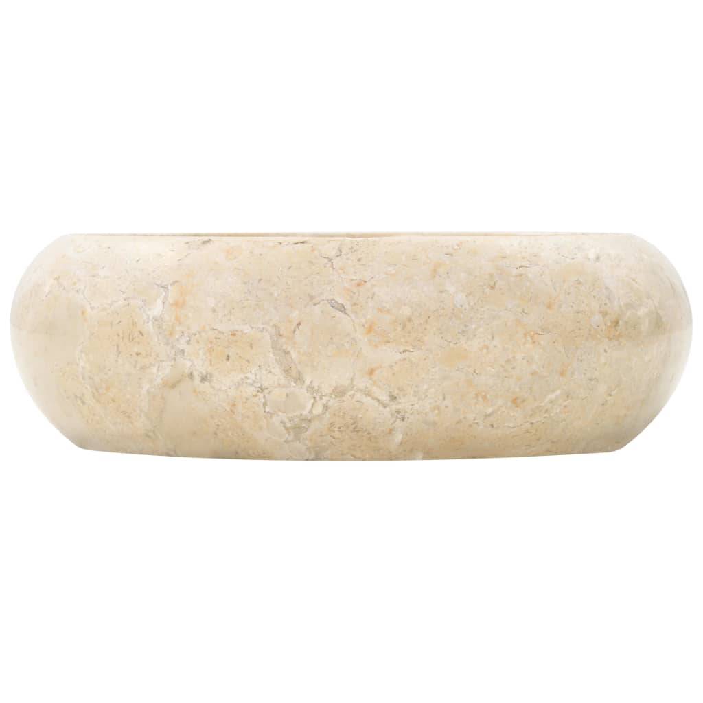 vidaXL Waschbecken 40x12 cm Marmor Creme