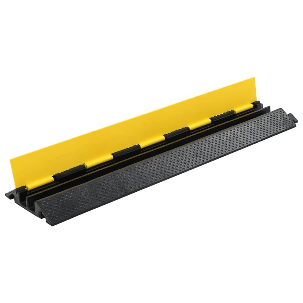 vidaXL Kabelbrücke 2 Kanäle Gummi 101,5 cm