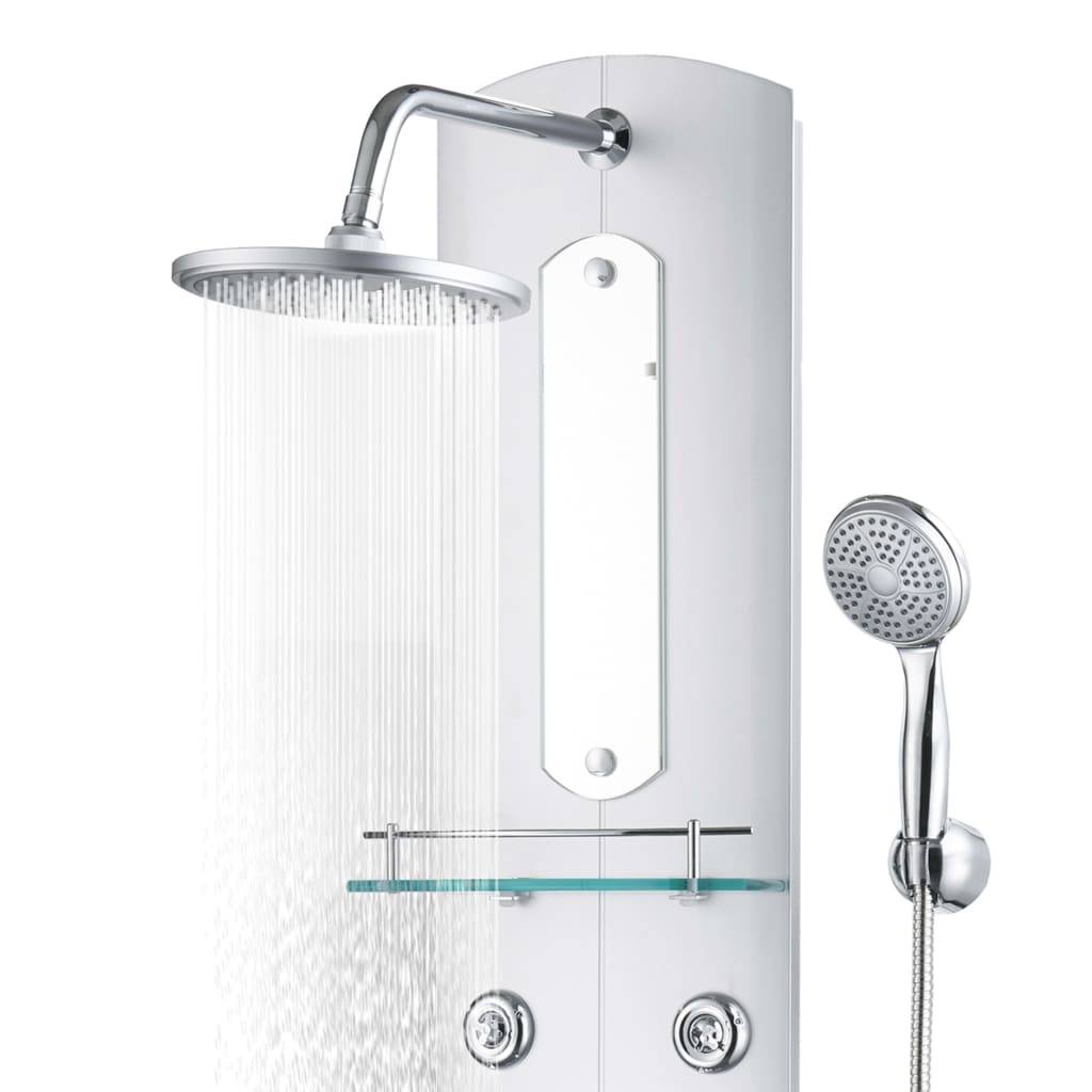vidaXL Duschpaneel 25×43×120 cm Silbern