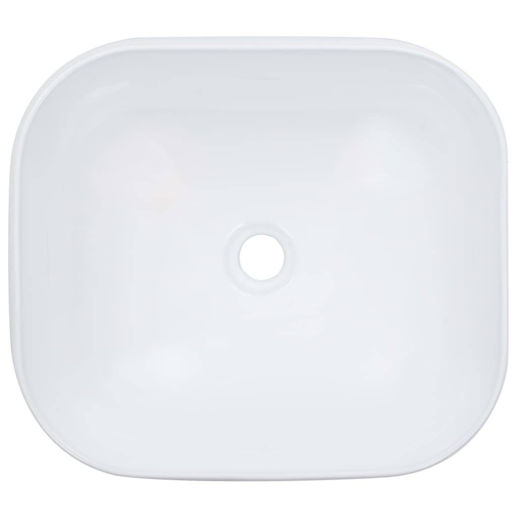vidaXL Waschbecken 44,5 x 39,5 x 14,5 cm Keramik Weiß