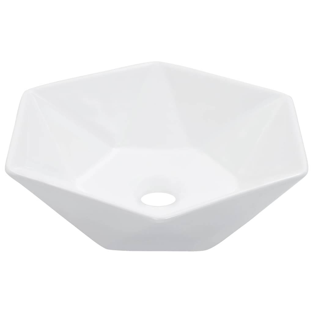 vidaXL Waschbecken 41 x 36,5 x 12 cm Keramik Weiß