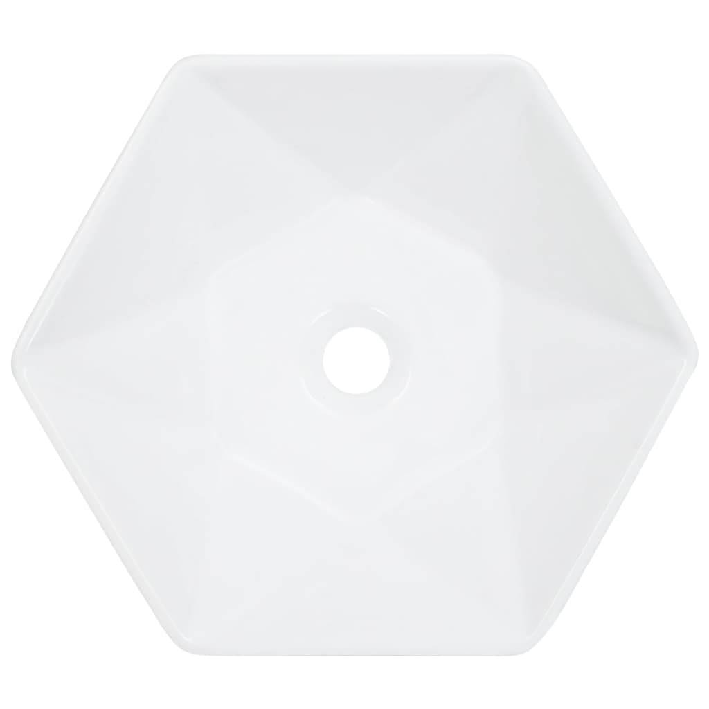 vidaXL Waschbecken 41 x 36,5 x 12 cm Keramik Weiß