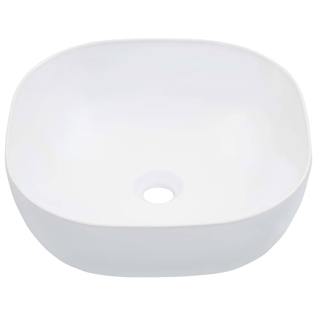 vidaXL Waschbecken 42,5 x 42,5 x 14,5 cm Keramik Weiß