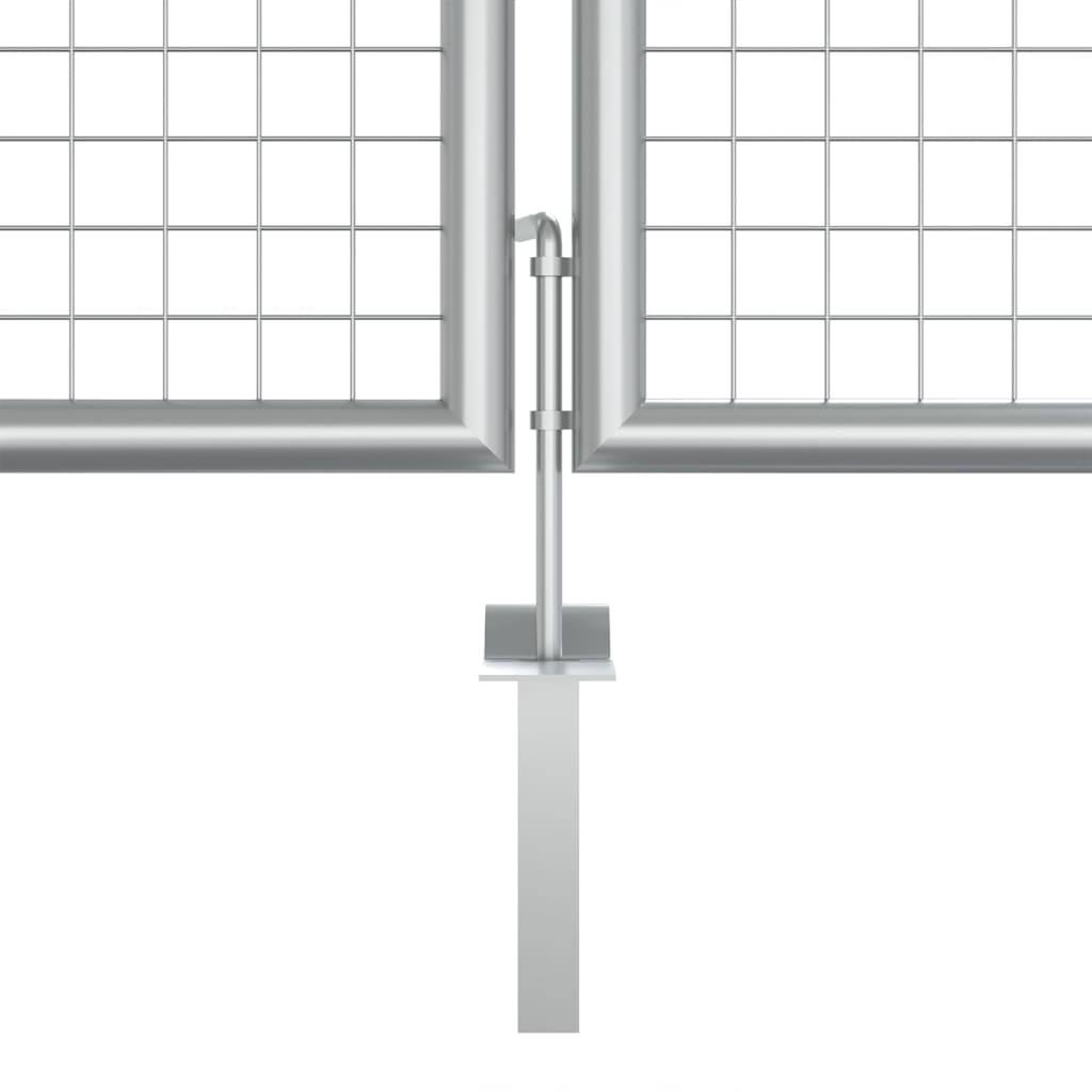 vidaXL Gartentor Verzinkter Stahl 415 x 175 cm Silbern