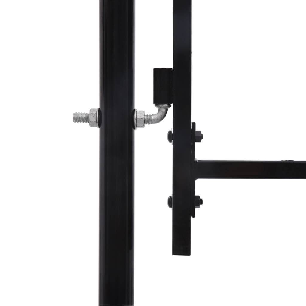 vidaXL Gartentor mit Gewölbter Spitze Stahl 2 x 4 m Schwarz