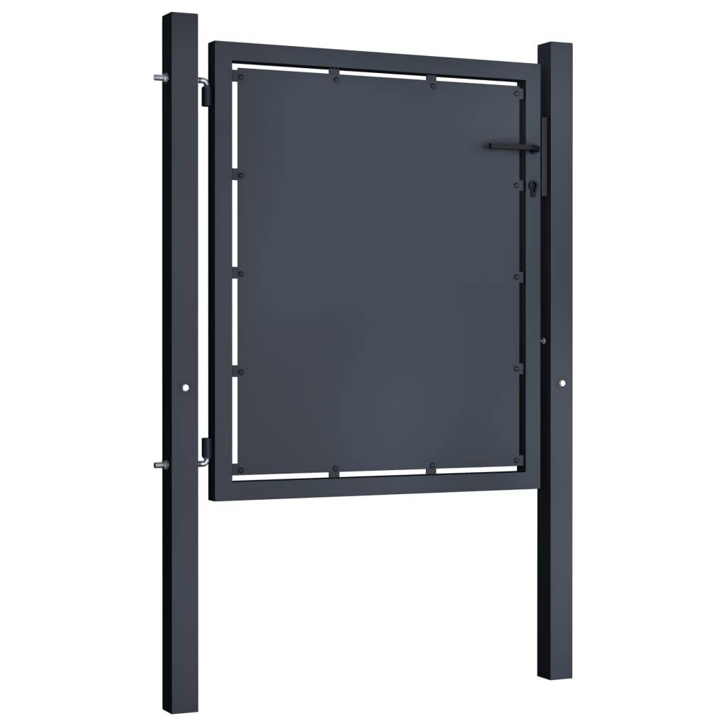 vidaXL Gartentor Stahl 100 x 75 cm Anthrazit