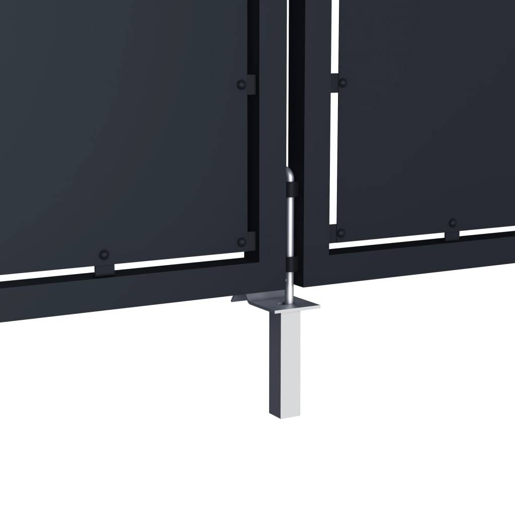 vidaXL Gartentor Stahl 350 x 125 cm Anthrazit