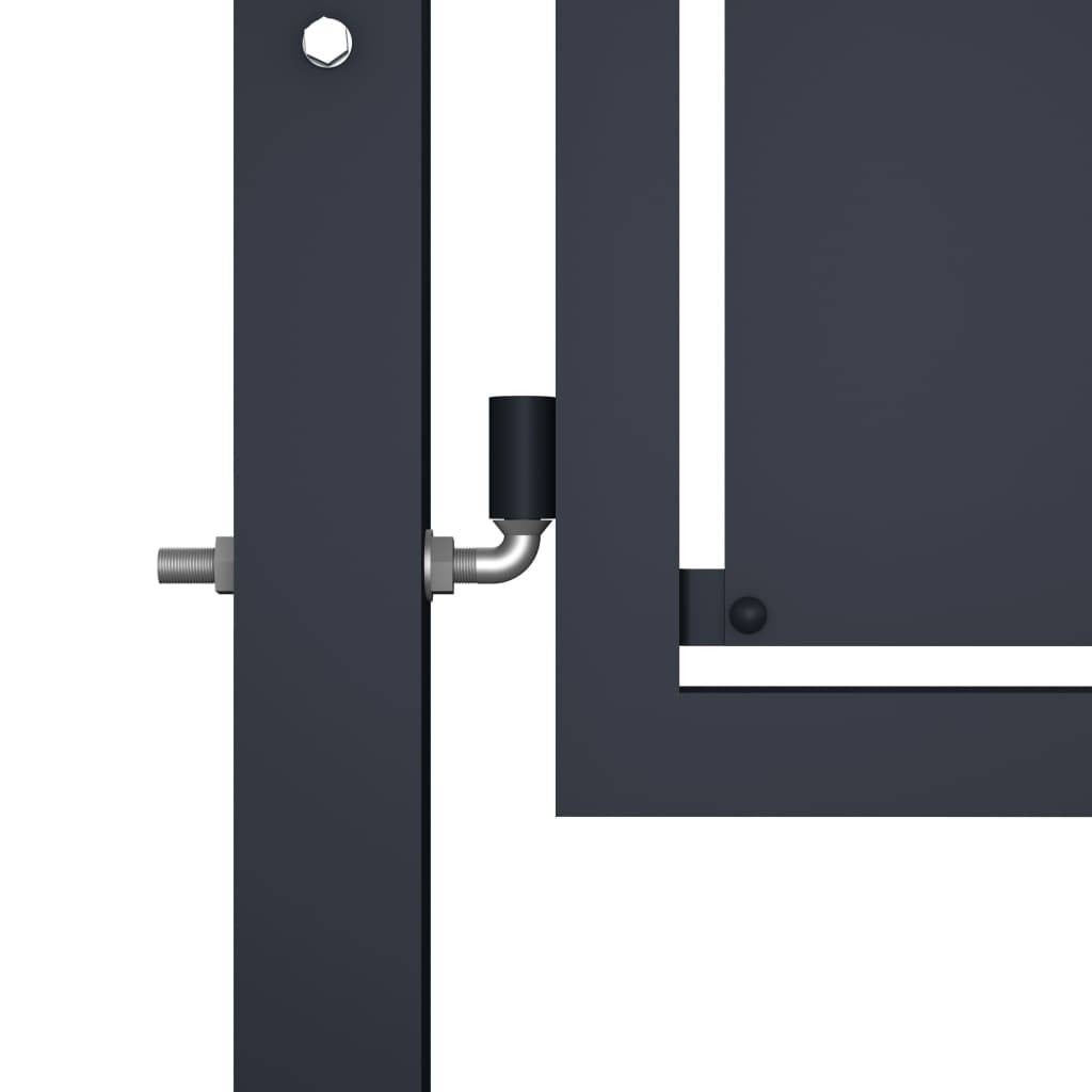 vidaXL Gartentor Stahl 350 x 125 cm Anthrazit