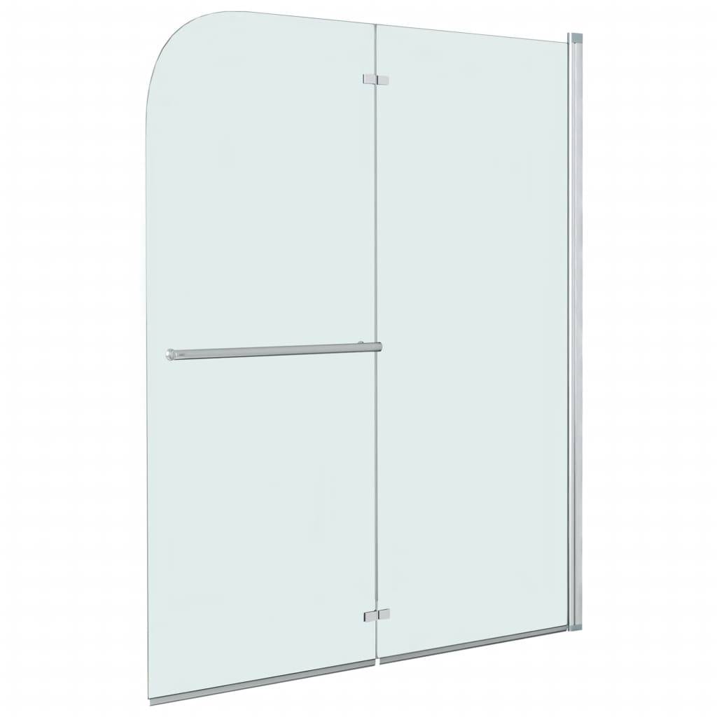 vidaXL Faltbare Duschkabine 2 Paneele ESG 95 x 140 cm
