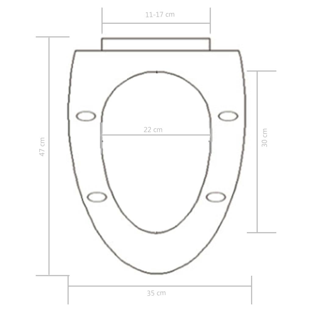 vidaXL Toilettensitz mit Absenkautomatik und Quick-Release Schwarz