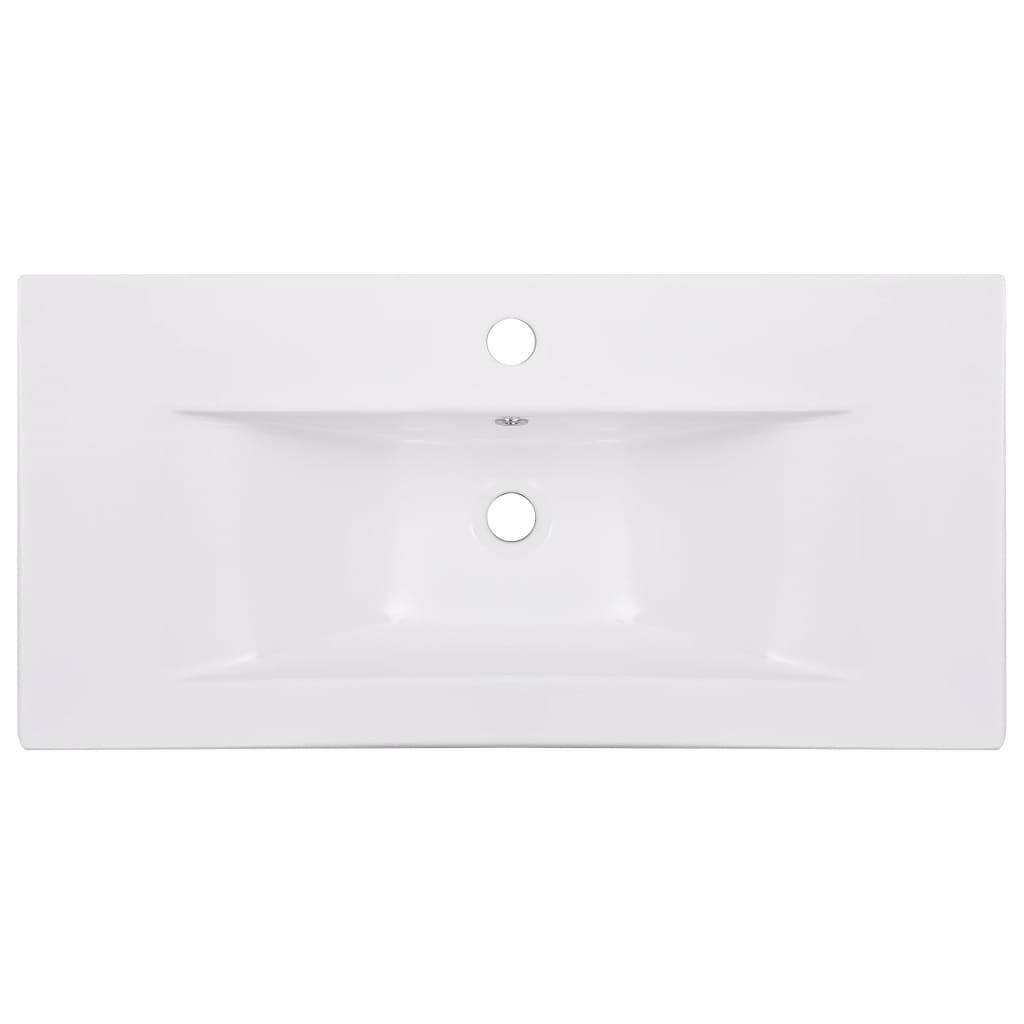 vidaXL Einbauwaschbecken 81x39,5x18,5 cm Keramik Weiß