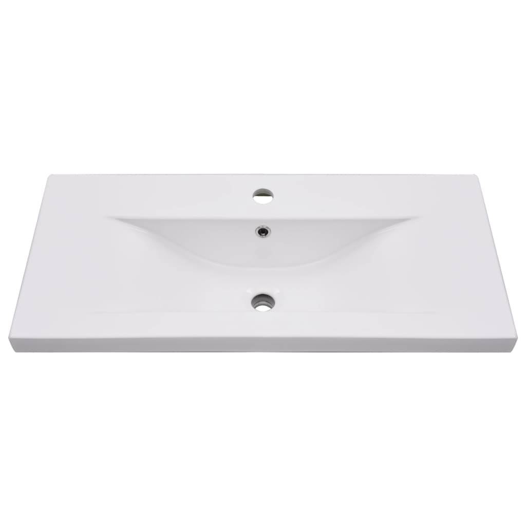 vidaXL Einbauwaschbecken 81x39,5x18,5 cm Keramik Weiß