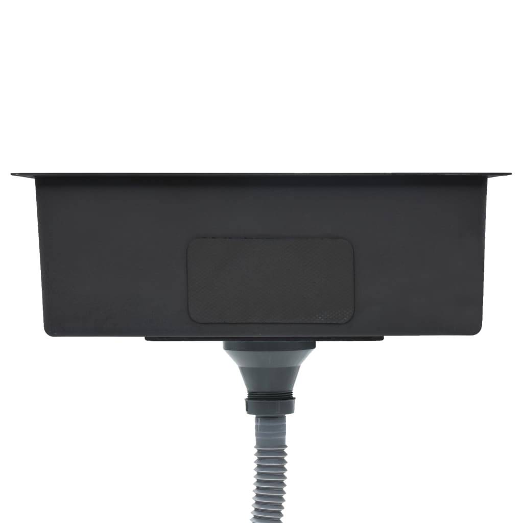 vidaXL Handgefertigte Küchenspüle Edelstahl