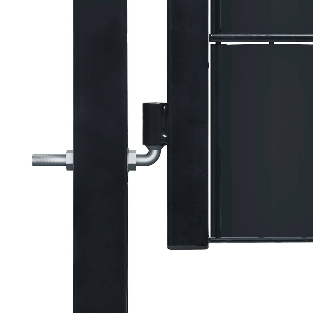 vidaXL Zauntor PVC und Stahl 100x101 cm Anthrazit