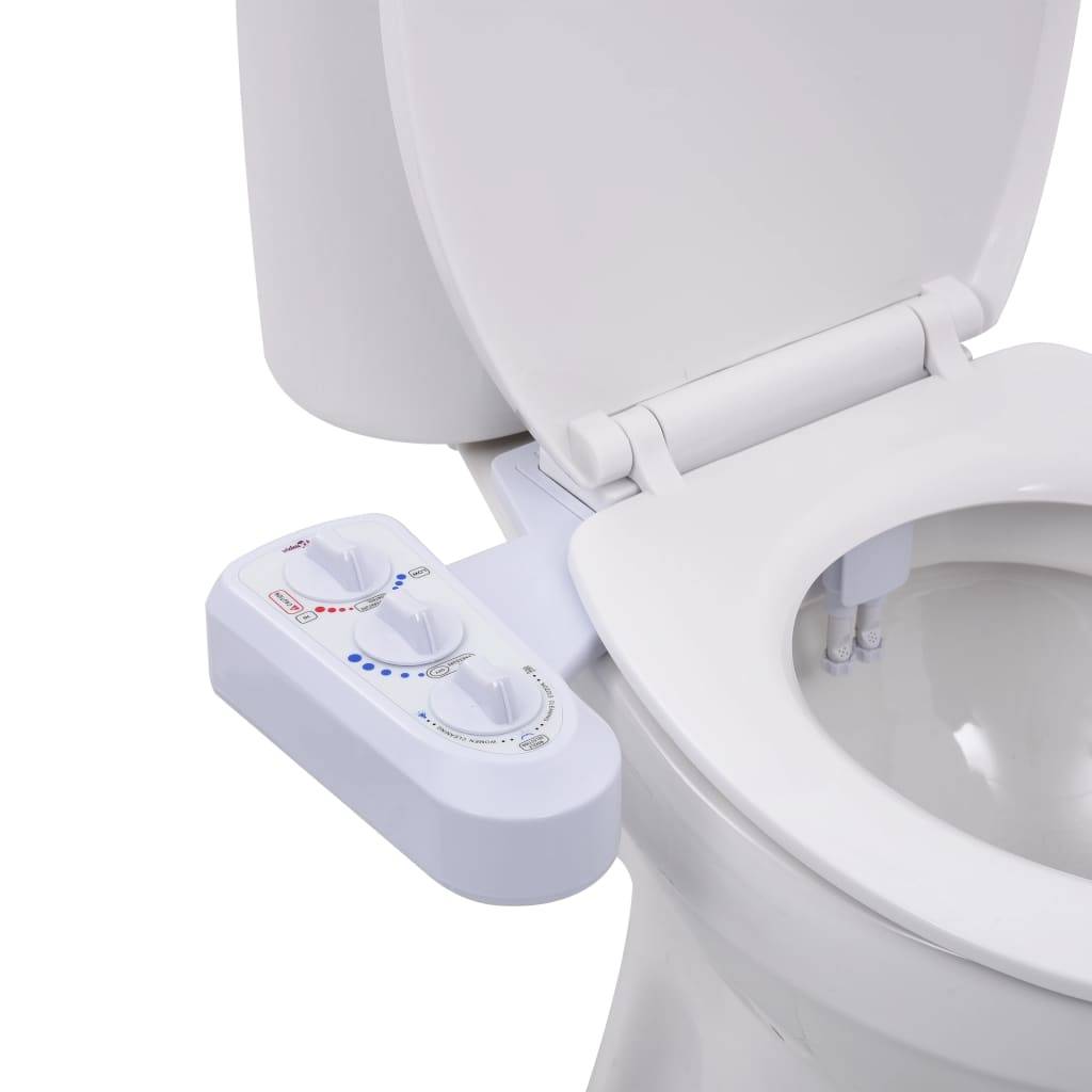 vidaXL Bidet-Aufsatz für Toilettensitz Heiß-/Kaltwasser Doppeldüsen