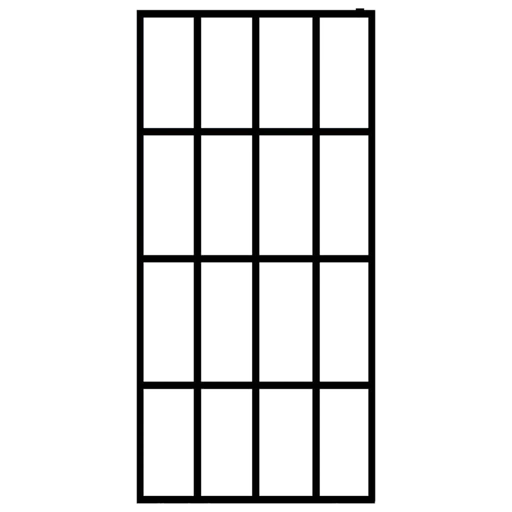 vidaXL Duschwand für Walk-in Dusche Mattes Sicherheitsglas 80x195 cm