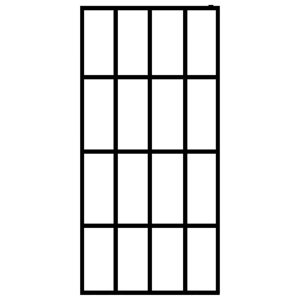 vidaXL Duschwand für Walk-in Dusche Mattes Sicherheitsglas 100x195 cm