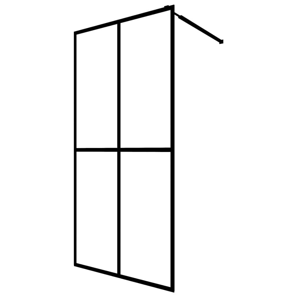 vidaXL Duschwand für Walk-in Dusche Mattes Sicherheitsglas 90x195 cm