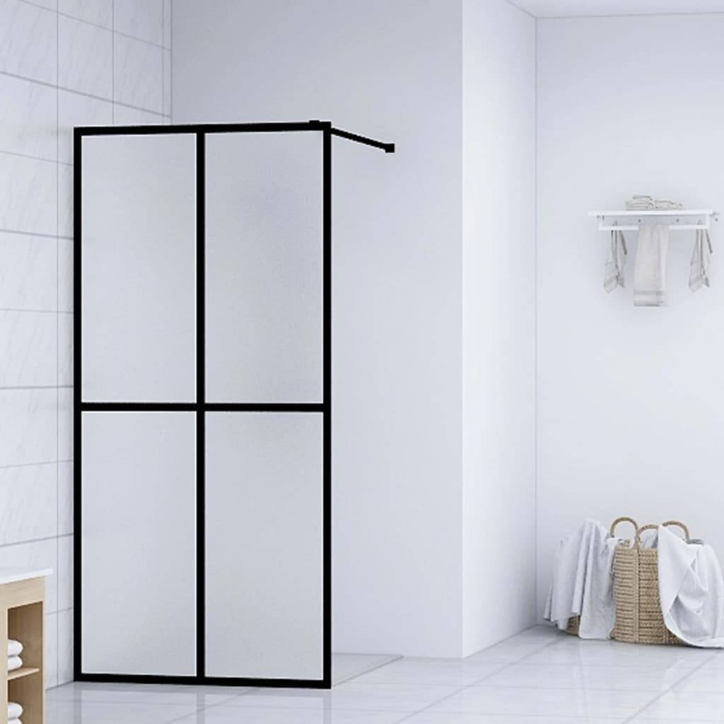 vidaXL Duschwand für Walk-in Dusche Mattes Sicherheitsglas 90x195 cm