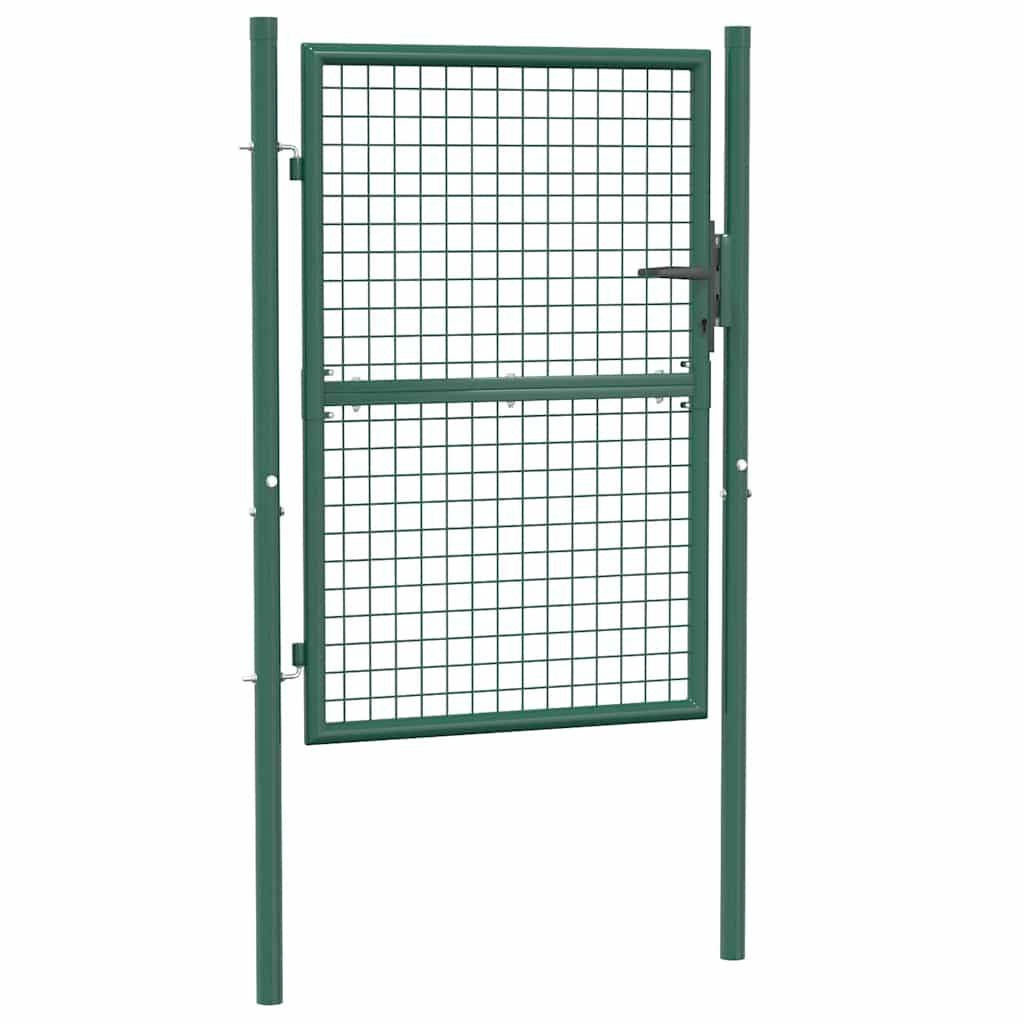 vidaXL Zauntor Stahl 100x125 cm Grün